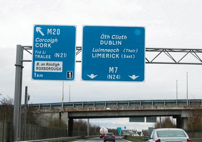 Motorway closed in Limerick after five car pile-up