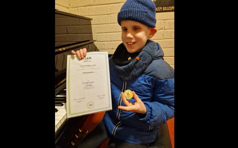 Young Limerick boy hits all the right keys, wins gold medal for piano recital