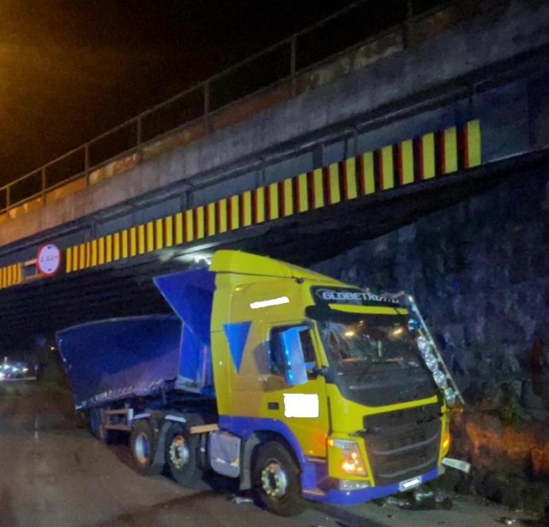 Lorry driver hospitalised after hitting bridge in Limerick