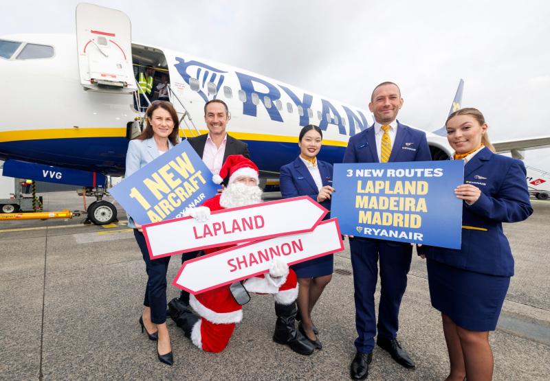 Shannon Airport welcomes Ryanair’s addition of 4th Based Aircraft for Winter ’25, US $400m investment, 20% growth & 3 new routes
