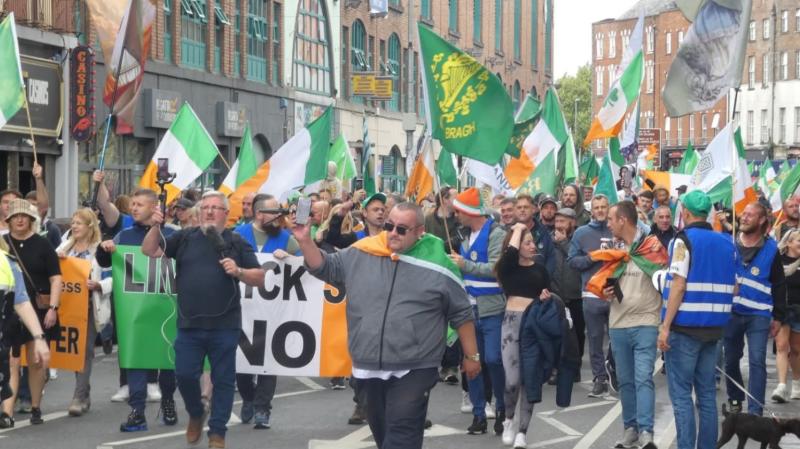 Hundreds attend Limerick Says No march amid heavy garda presence