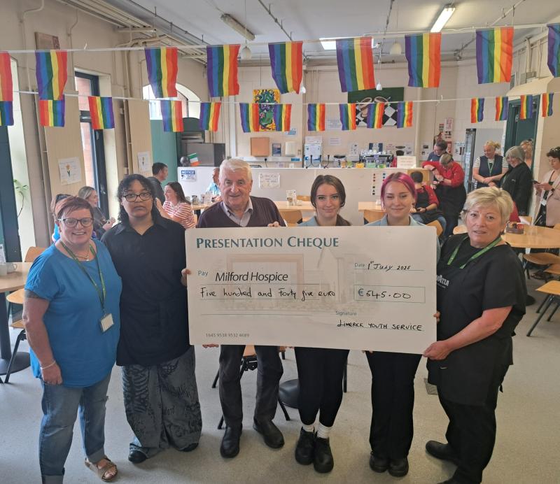 Limerick Youth Service raises money for Milford Care Centre through recycling initiative