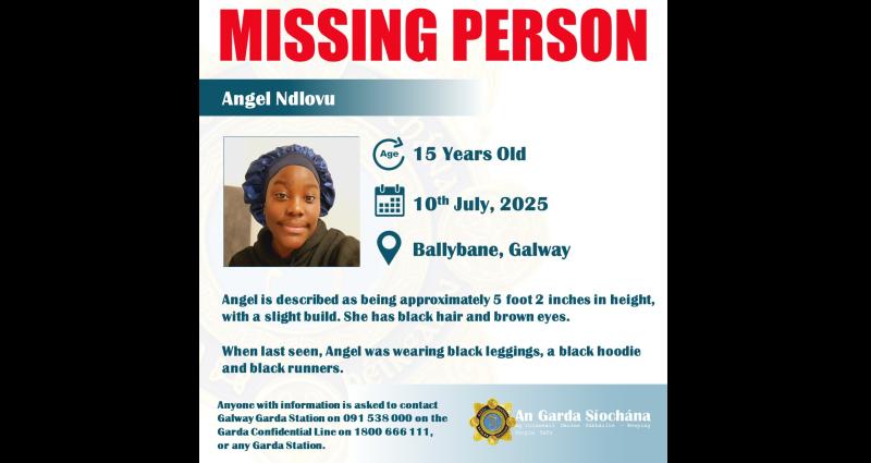 MISSING: Nearly a week since girl (15) was last seen as gardai seek help from public