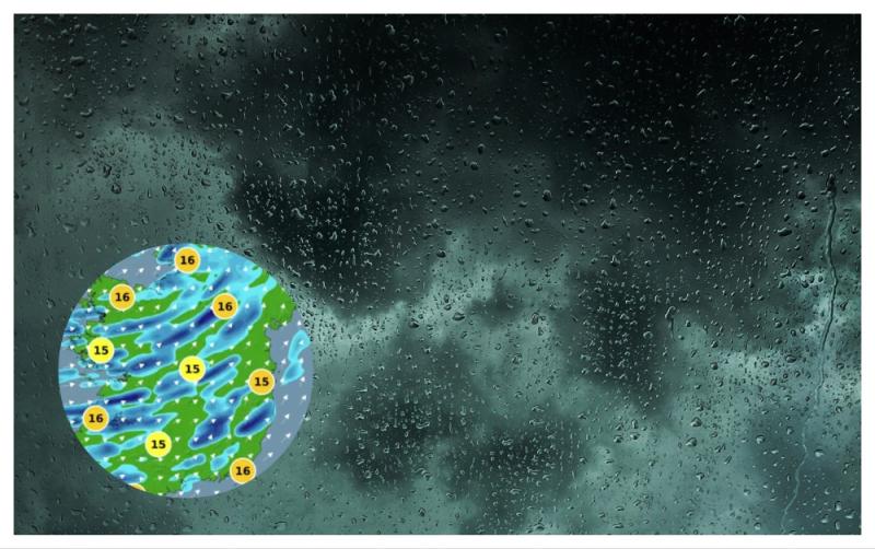 Six counties hit with weather warning as 'significant' heavy showers expected 