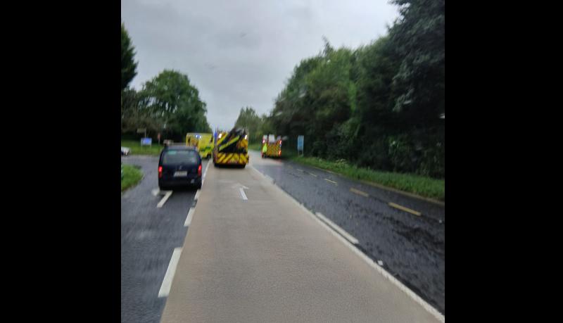 Road closed following two-car collision on major Limerick thoroughfare