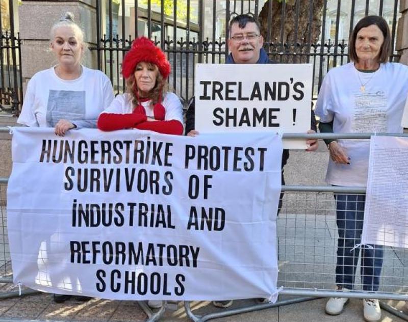 Hunger strike outside D&aacute;il &Eacute;ireann by survivors of industrial and reformatory schools in late 2025