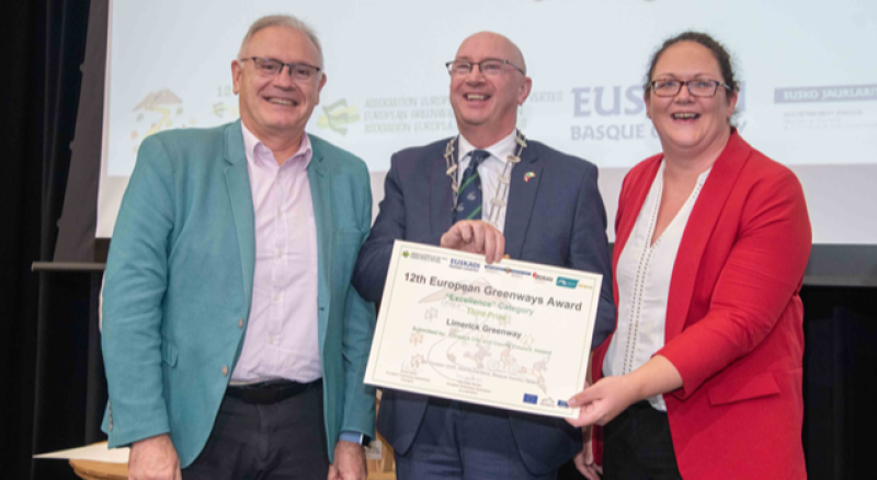 Limerick Greenway wins prestigious European Greenways award