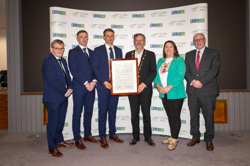 Limerick senior footballers celebrated with Civic Reception at Limerick Council Chamber 
