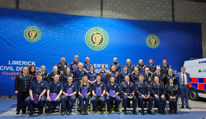 Limerick Civil Defence volunteers honoured at awards celebrating their decades of service