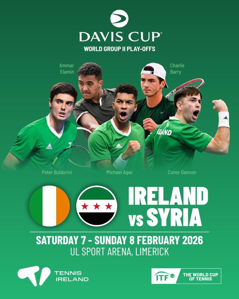 Rising Limerick tennis star 'extremely excited' to be named in first Ireland Davis Cup squad for UL tie