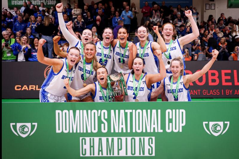 Limerick Sport Huskies celebrate Women's Division 1 National Cup final victory