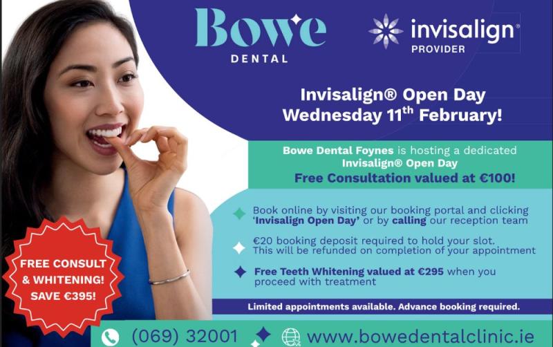 Invisalign Open Day coming to Bowe Dental Foynes this February