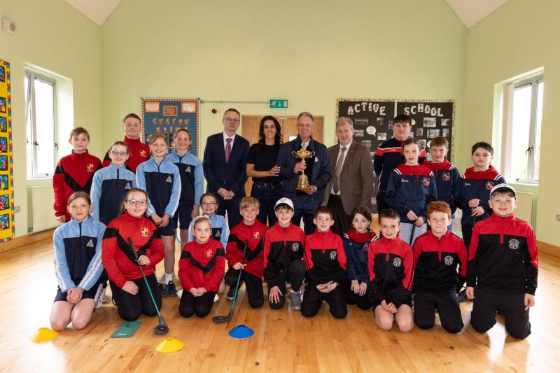 Ryder Cup visits school children in Limerick as preparations for Adare Manor tournament intensify