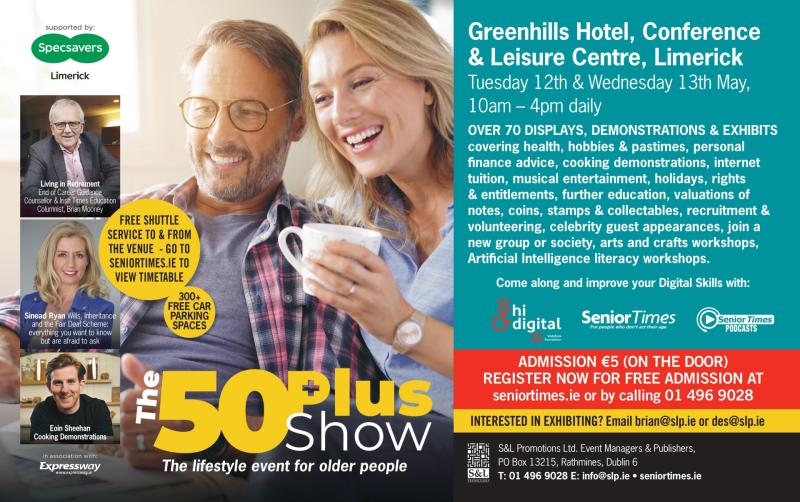 Looking to be inspired in your retirement? &ndash; The 50 Plus Show returns to Limerick
