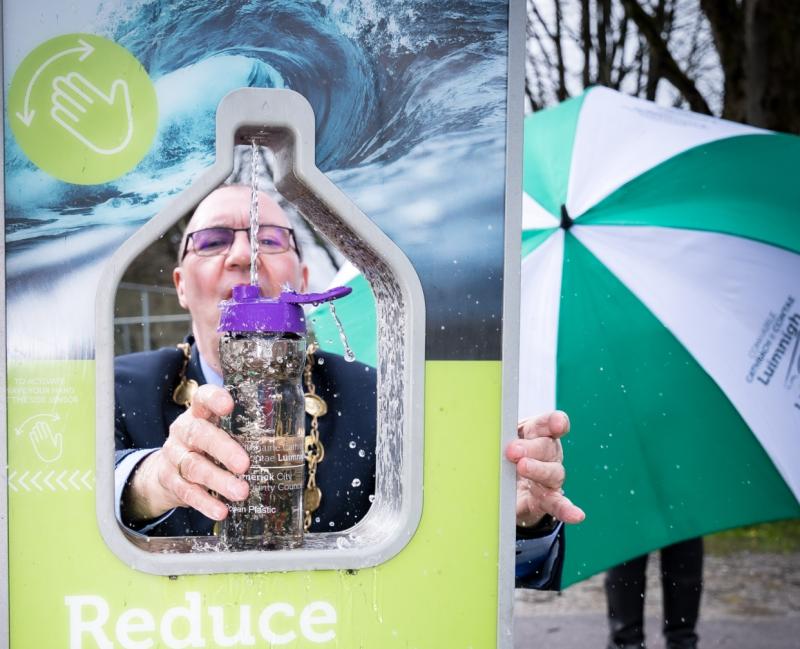 Contactless drinking water fountains launched in Limerick to mark World Water Day