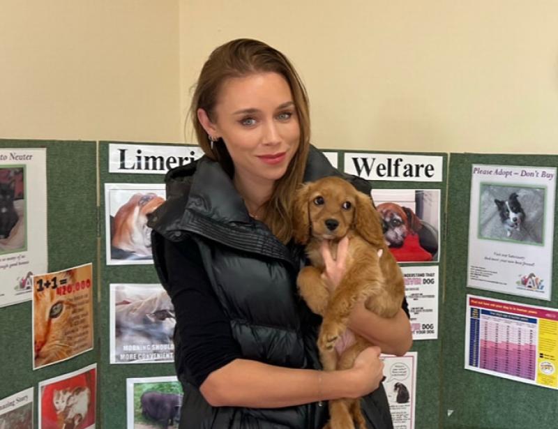 Irish singer adopts adorable puppy from Limerick Animal Welfare 