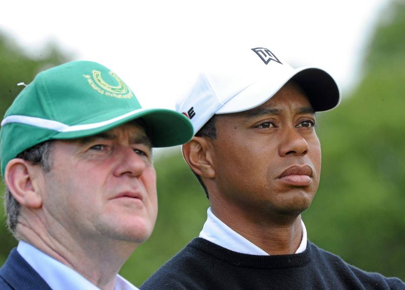 WATCH: JP McManus and Tiger Woods reunite at Augusta National