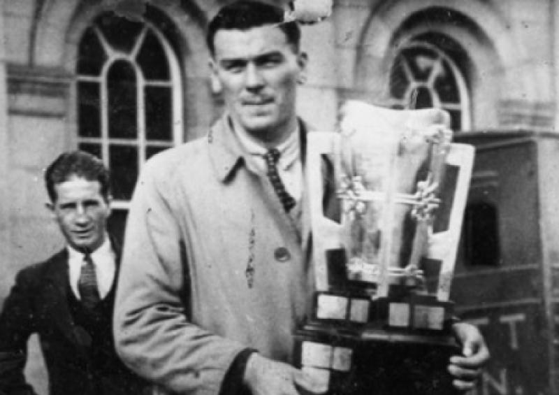 Mick Mackey pictured outside Colbert Station with the Liam MacCarthy Cup