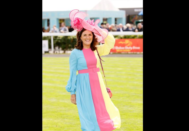 Olive Foley wins Dubai Duty Free Most Stylish Lady contest at the Curragh