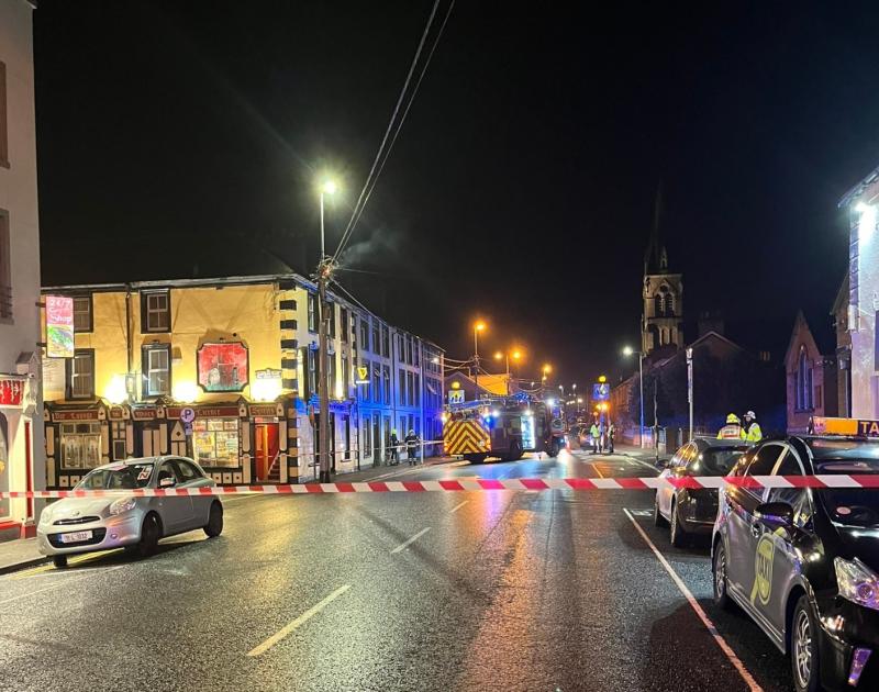 Limerick street closed to traffic due to ESB wires on fire