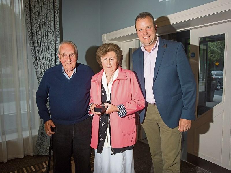 Ned Lynch and Mary McCarthy, who were honoured for their long commitment to the show,  with show vice-chairman Liam Ruttle