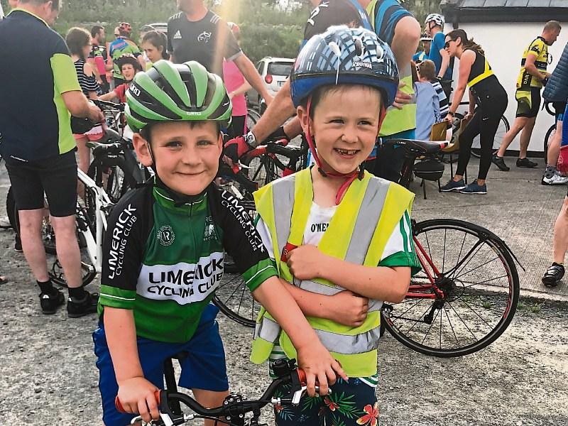 Two of the youngest cyclists, Michael Murray and Thomas O'Brien, Boher 