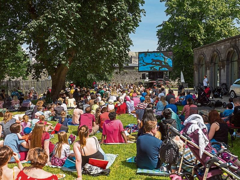 Crowds enjoy Movies in the Garden at the Hunt Museum Picture: Oisin McHugh/True Media
