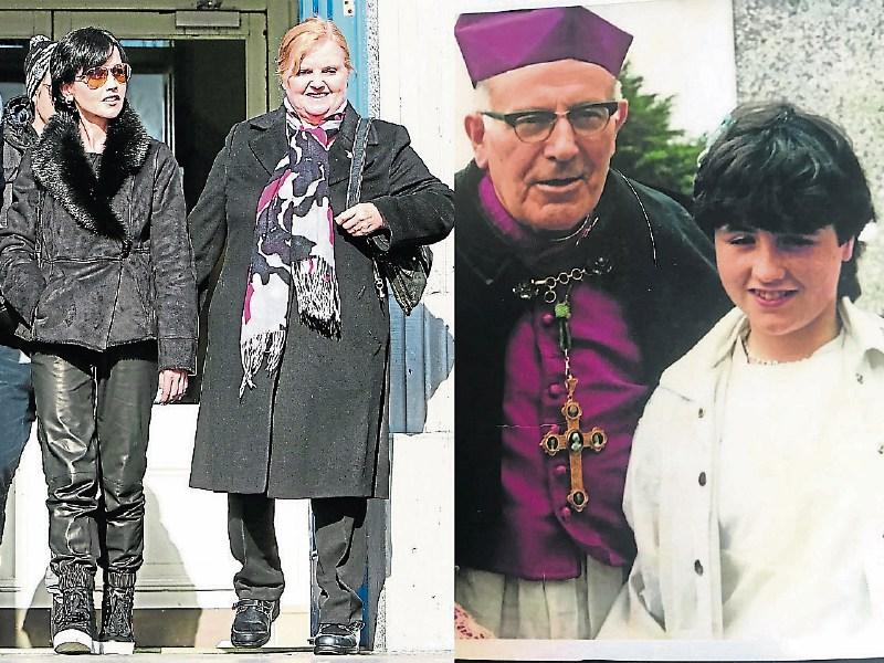 Left: Dolores pictured with her mother Eileen in 2016 and right, with the late Archbishop Thomas Morris at a confirmation ceremony at Ballybricken Church