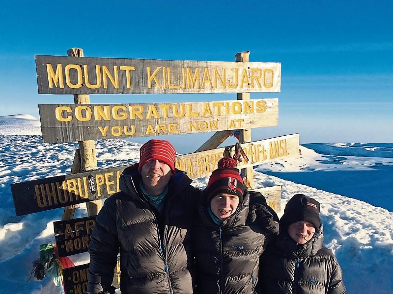 John, Matthew and James Cannon, Annacotty, at the summit