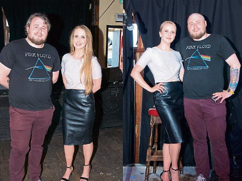 Before and after: Jeffery Tobin and Áine O’Keeffe at the headshaving event for Rape Crisis Mid-West