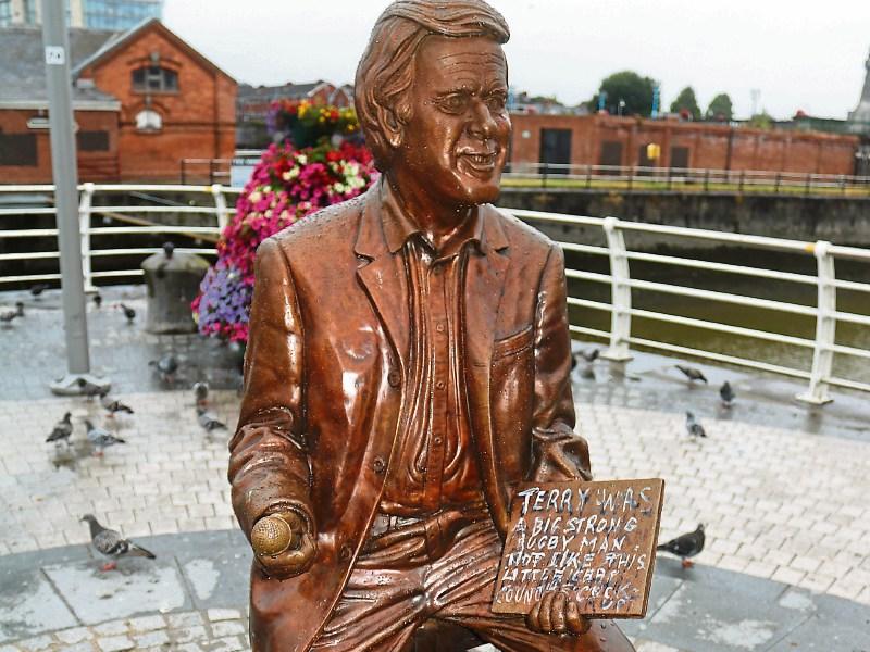 The grafitti on the Terry Wogan statue  Picture: Michael Cowhey