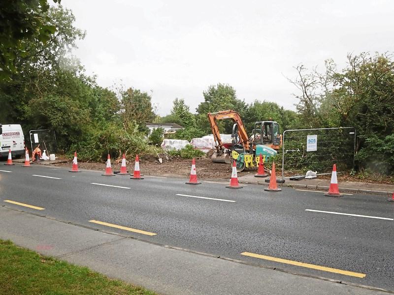 The work is to allow access to the Homely Developments plans to build 200 houses adjacent to Quinn’s Roundabout near Mungret Pictures: Michael Cowhey