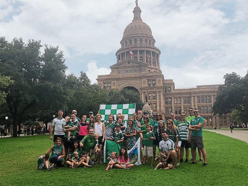 Some of the Limerick Supporters in Austin, pictured at the State Capital building