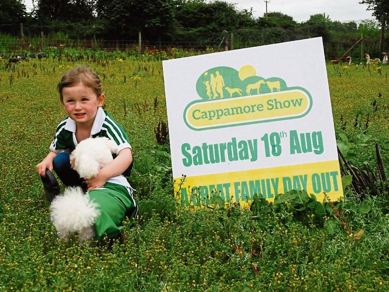 Big weekend ahead: Young Arwen getting her dog, Dolly, ready for Cappamore Show and the All-Ireland final