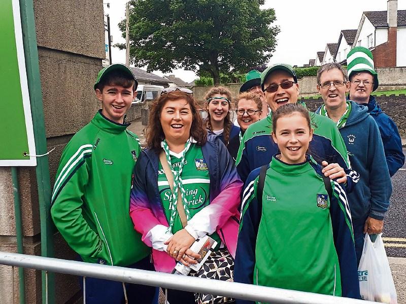 First in line! The first supporters who entered the Gaelic Grounds this Sunday afternoon
