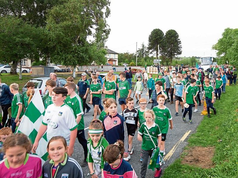 The masses march on Galbally for the homecoming this Wednesday night Picture: Liam Burke/Press 22