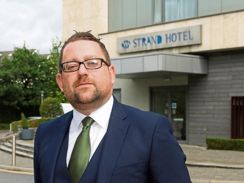 ‘My daily focus is always the ‘guest experience’: Stephen O’Connor, photographed outside the of the four-star Limerick Strand Hotel Picture: Michael Cowhey