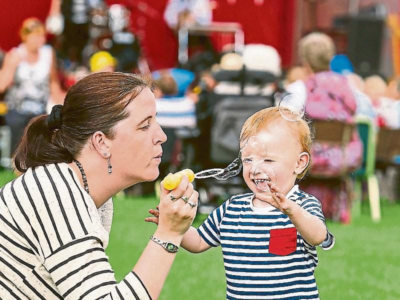 Trisha Brown and her son Oliver at the 2016 Galbally Garden Fete Picture: Keith Wiseman