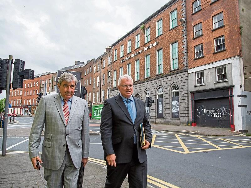 Welcome: David Conway, CEO of Limerick Twenty Thirty, right, with Chairman Denis Brosnan
