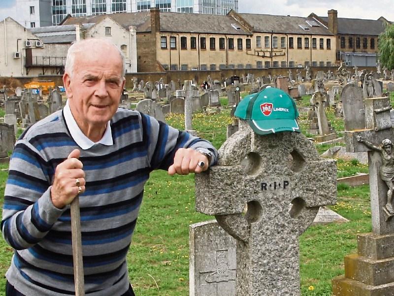 Former Limerick Association chairman Con Dee at the resting place of Sean Og Hanley