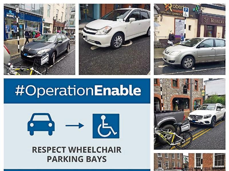 Gardai issued fines to a number of motorists after parking illegally