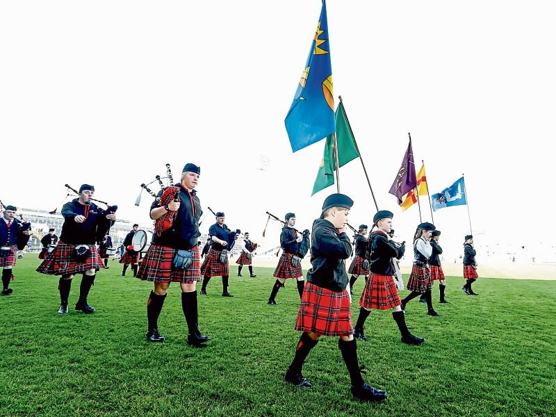 The CBS Sexton Street Pipe Band will march on the National Geographic Symphony
