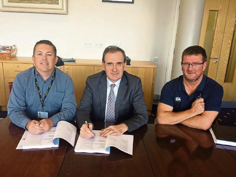 CCTV: Damien Dunne, Stanley Security with Gerard Dollard and Michael Kearney of the Irish Greyhound Board