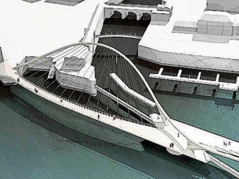 An artists impression of the footbridge that was proposed in 2016
