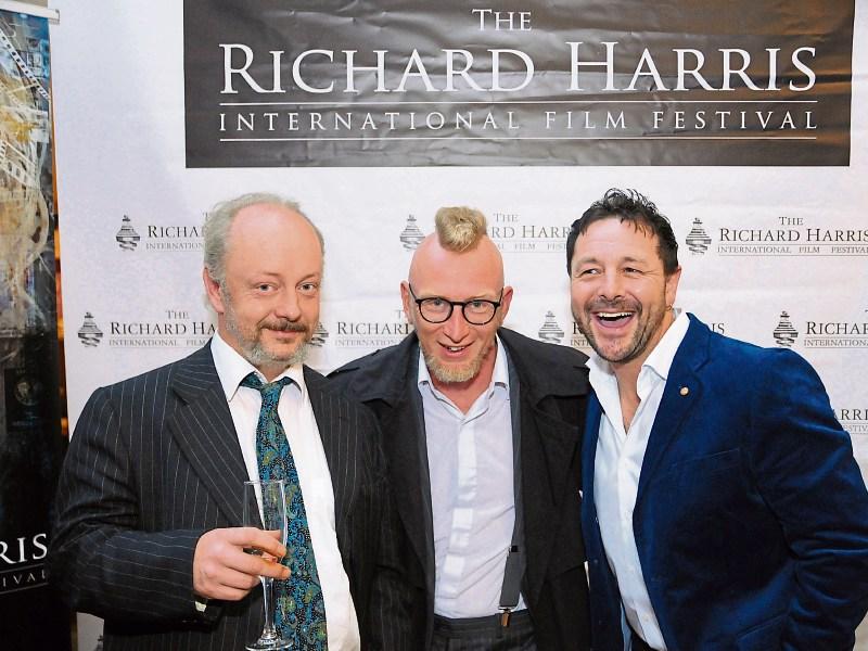 Actors Stefan Barry and Darren Maher and Zeb Moore, director of the The Richard Harris International Film Festival, which was launched in the George Boutique Hotel Picture: Paul Mullins