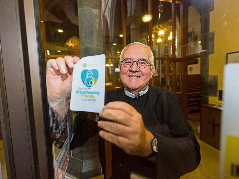 Fr Seamus Enright, Rector of the Redemptorist Fathers at Mount St Alphonsus Church, which has signed up to the We’re Breastfeeding Friendly initiative