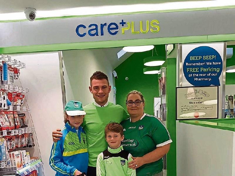 Barry Hennessy, his mum Cliona, with Steven and Sarah Weeks