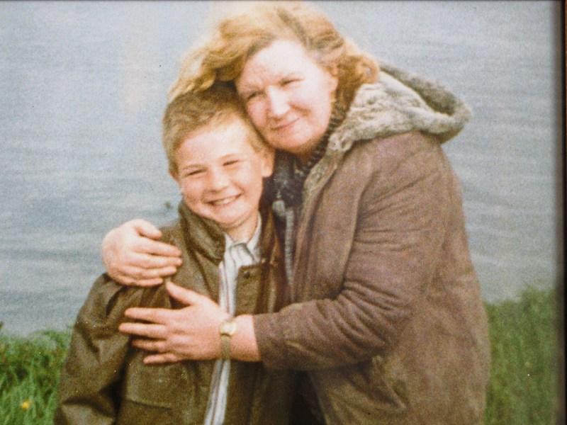 ‘Please don’t forget him’: Gussie and late mum Nancy Picture: Liam Burke/Press 22