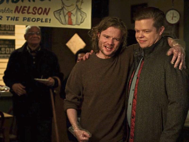 Theo and Foggy: Peter Halpin in Marvel’s Daredevil which is currently on Netflix, as Theo Nelson with his ‘brother’ Foggy, played by actor Elden Henson