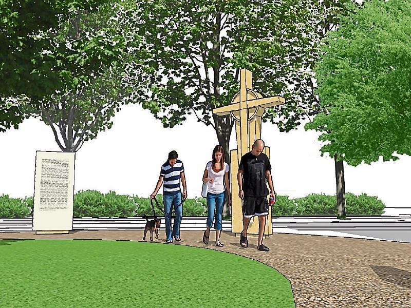 An architect’s impression of the proposed war memorial, which has been rejected by Limerick City and County Council